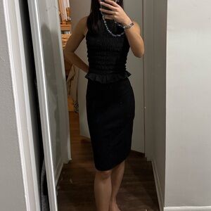 J. Crew Black Pencil Skirt
